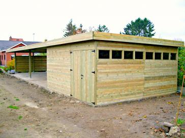 Carport met berging